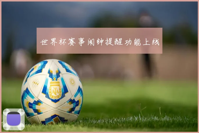 世界杯赛事闹钟提醒功能上线